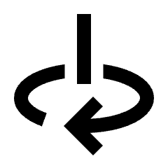 Arrow Rotate Vertical Axis Right Icon from Sharp Line - Material Pro Set