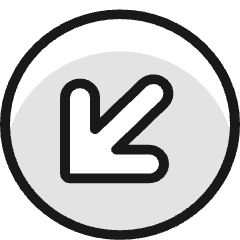 Arrow Thick Circle Bottom Left Corner 2 Icon from Ultimate Colors Set