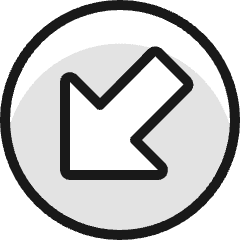 Arrow Thick Circle Bottom Left Corner Icon from Ultimate Colors Set