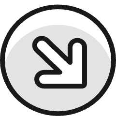 Arrow Thick Circle Bottom Right Corner 2 Icon from Ultimate Colors Set