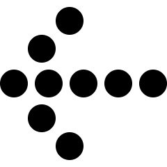 Arrow Thick Dot Left Icon from Ultimate Bold Set