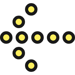 Arrow Thick Dot Left Icon from Ultimate Colors Set