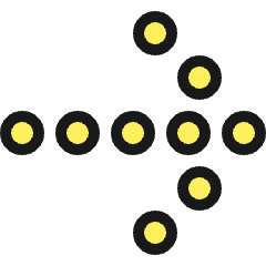 Arrow Thick Dot Right Icon from Ultimate Colors Set