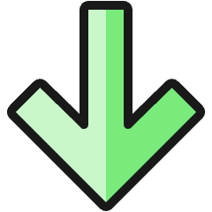 Arrow Thick Down 1 Icon from Ultimate Colors Set