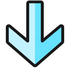 Arrow Thick Down 3 Icon from Ultimate Colors Set