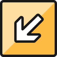 Arrow Thick Left Bottom Corner 4 Icon from Ultimate Colors Set