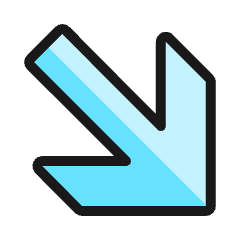 Arrow Thick Right Bottom Corner 3 Icon from Ultimate Colors Set