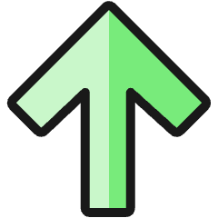 Arrow Thick Up 1 Icon from Ultimate Colors Set