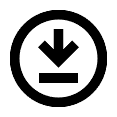 Arrow To Bottom Circle Icon from Sharp Line - Streamline Material Set