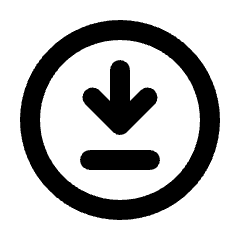 Arrow To Bottom Circle Icon from Rounded Line - Material Pro Set