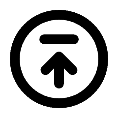 Arrow To Top Circle Icon from Rounded Line - Material Pro Set