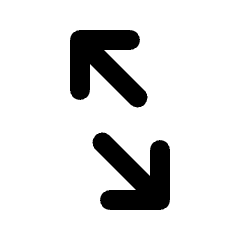 Arrow Transfer Diagonal 4 Fill Icon from Rounded Fill - Material Pro Set