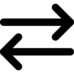 Arrow Transfer Horizontal 2 Icon from Micro Line Set