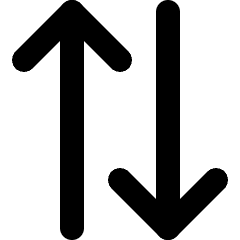 Arrow Transfer Vertical 2 Icon from Micro Line Set