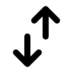 Arrow Transfer Vertical Alt Icon from Rounded Line - Material Pro Set