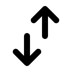 Arrow Transfer Vertical Alt Fill Icon from Rounded Fill - Material Pro Set