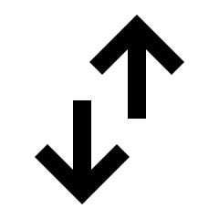 Arrow Transfer Vertical Alt Fill Icon from Sharp Fill - Streamline Material Set