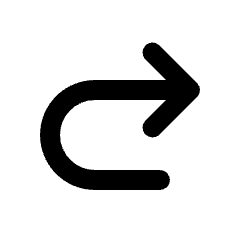 Arrow Turn Forward Icon from Rounded Line - Streamline Material Set