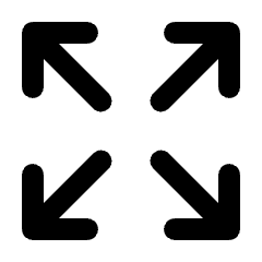 Arrow Zoom Out Icon from Rounded Line - Material Pro Set