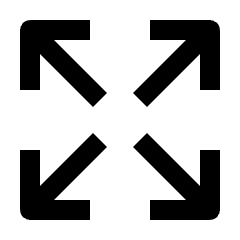 Arrow Zoom Out Fill Icon from Outlined Fill - Streamline Material Set