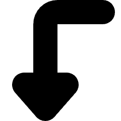 Arrows Bend Down Left 1 Icon from Micro Solid Set