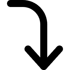 Arrows Bend Down Right 1 Icon from Micro Line Set