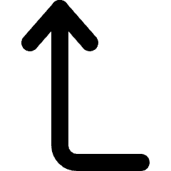 Arrows Bend Up Left 1 Icon from Micro Line Set