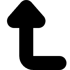 Arrows Bend Up Left 1 Icon from Micro Solid Set