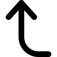 Arrows Bend Up Left 2 Icon from Micro Line Set