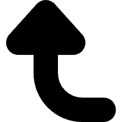 Arrows Bend Up Left 2 Icon from Micro Solid Set