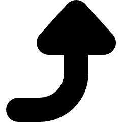 Arrows Bend Up Right 1 Icon from Micro Solid Set