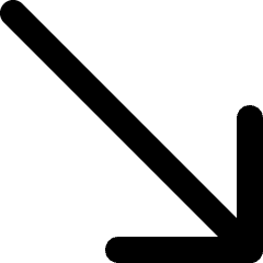 Arrows Corner Down Right Icon from Micro Line Set