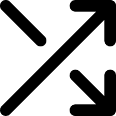 Arrows Cross Over Icon from Micro Line Set