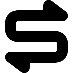 Arrows Curvy Both Direction 1 Icon from Micro Solid Set