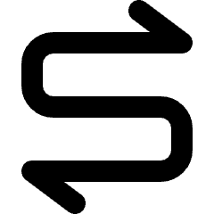 Arrows Curvy Both Direction 1 Icon from Micro Line Set