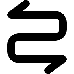 Arrows Curvy Both Direction 2 Icon from Micro Line Set