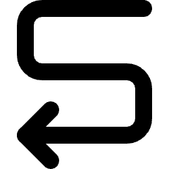 Arrows Curvy Left Icon from Micro Line Set