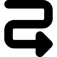 Arrows Curvy Right Icon from Micro Solid Set