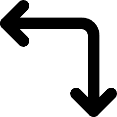 Arrows Move Left Down Icon from Micro Line Set