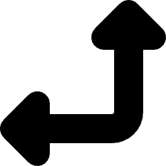 Arrows Move Left Up Icon from Micro Solid Set