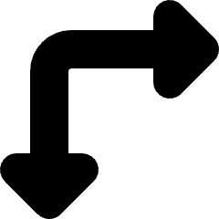 Arrows Move Right Down Icon from Micro Solid Set