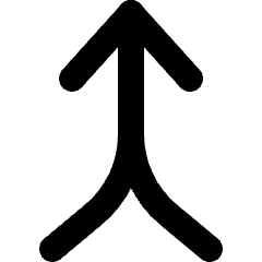 Arrows Split Vertical Icon from Micro Line Set
