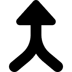 Arrows Split Vertical Icon from Micro Solid Set