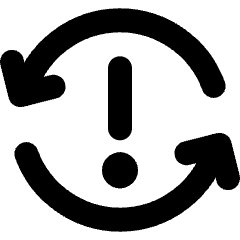 Arrows Synchronize Warning Icon from Micro Line Set