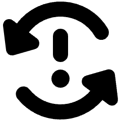 Arrows Synchronize Warning Icon from Micro Solid Set