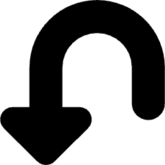 Arrows Turn Down Icon from Micro Solid Set