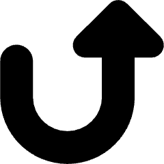 Arrows Turn Up Icon from Micro Solid Set