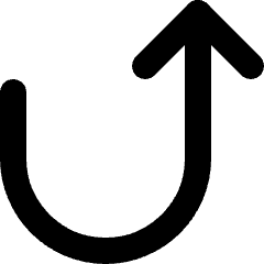 Arrows Turn Up Icon from Micro Line Set