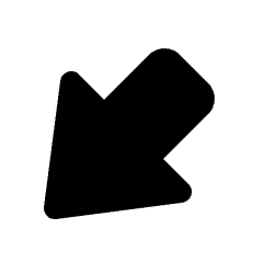 Big Arrow Diagonal Bottom Left Fill Icon from Rounded Fill - Material Pro Set