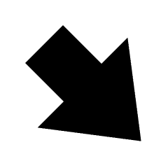 Big Arrow Diagonal Bottom Right Fill Icon from Sharp Fill - Streamline Material Set